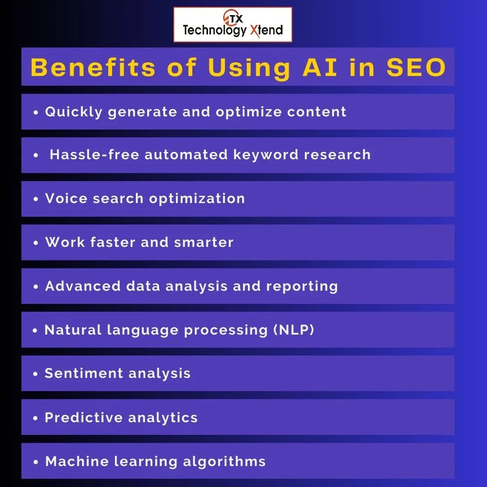 benefits of using AI in SEO