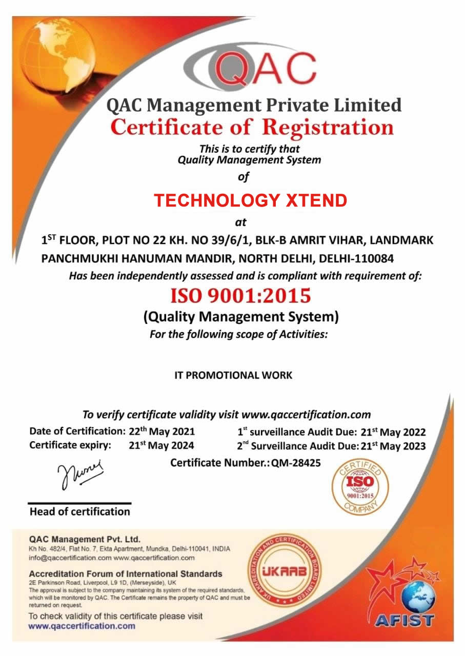 ISO Certification Document